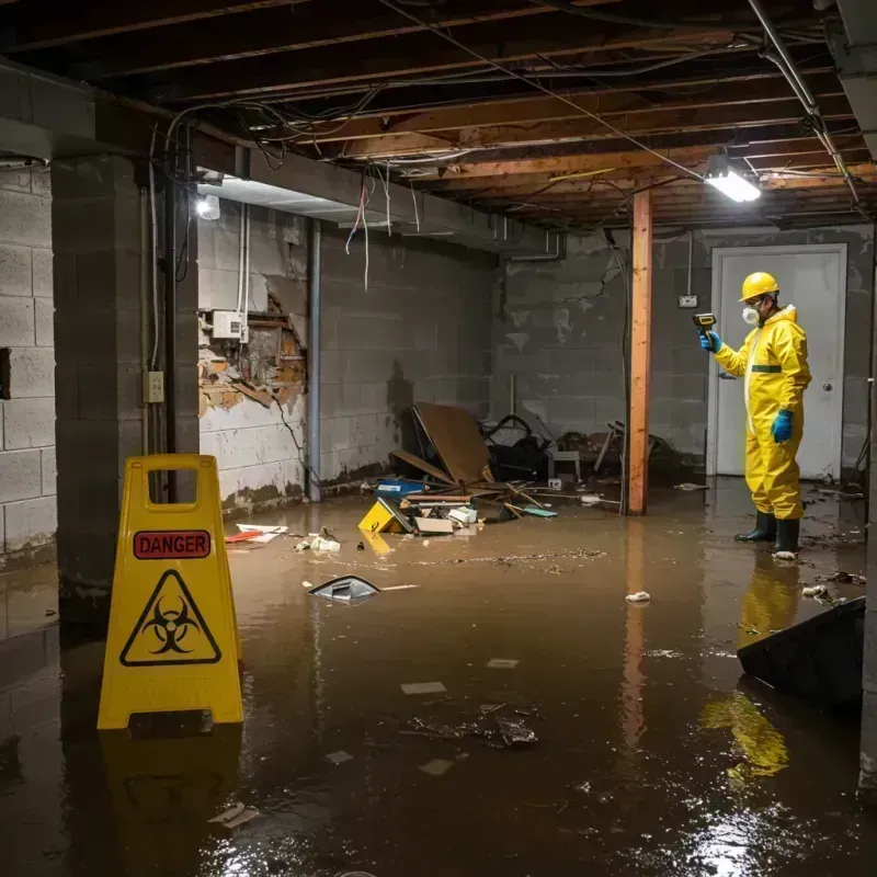 Flooded Basement Electrical Hazard in Calhoun County, SC Property